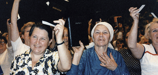 Women listening to God's Good News