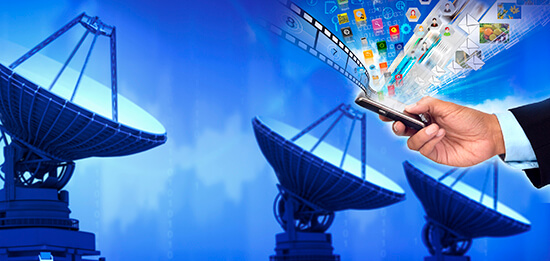 Satellite Dish and Smartphone